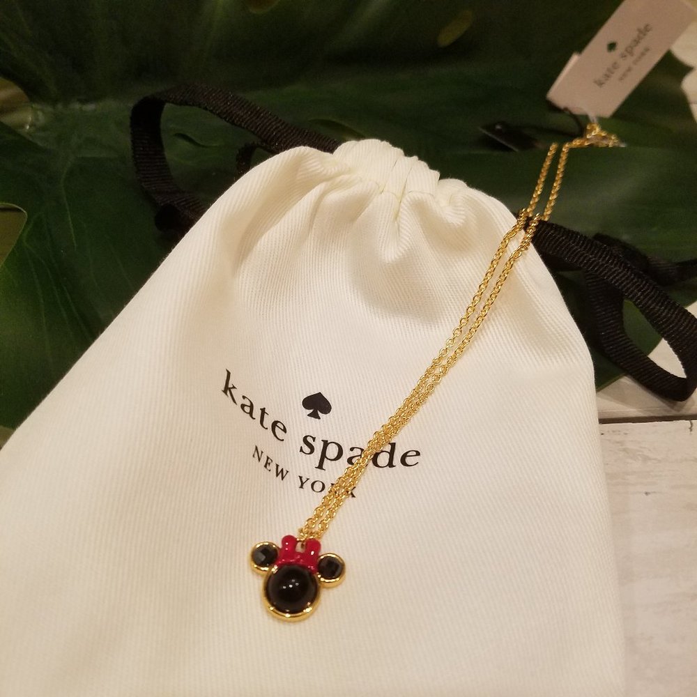 Kate Spade Minnie Mouse Necklace Disney Black Red